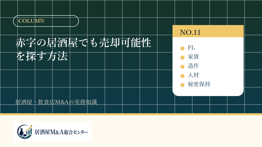 赤字の居酒屋でも売却可能性を探す方法